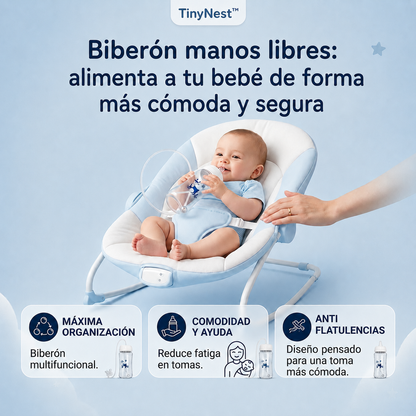 TinyNest™ Biberón manos libres 3 en 1